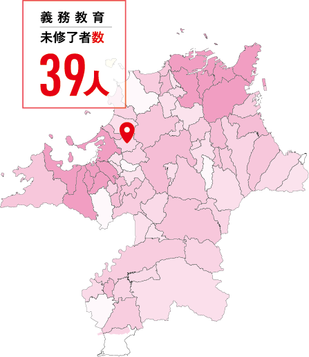 人数で表示した福岡県データイメージ図
